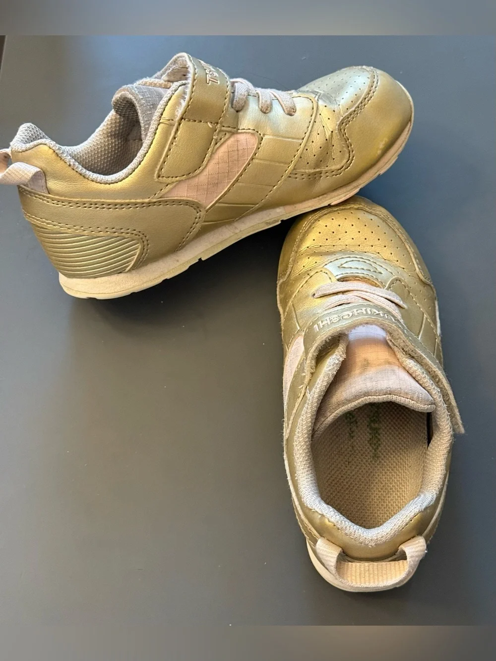 Tsukihoshi Gold Rose Pink Athletic Sneakers Toddler Girl’s U.S. Size 10 Shoes